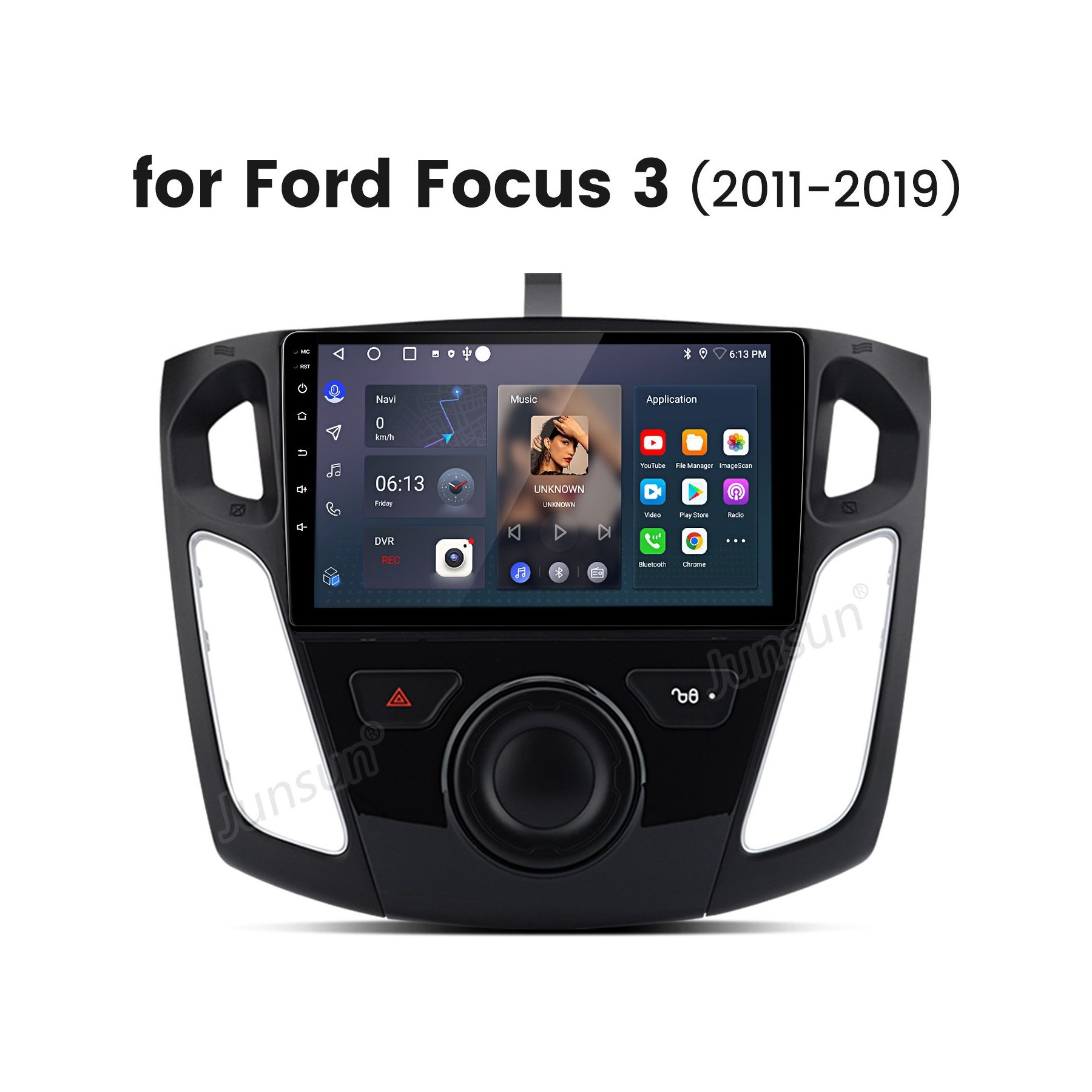 Autoradio connecté JUNSUN pour Ford Focus 3 2012-18 6+128G Carplay