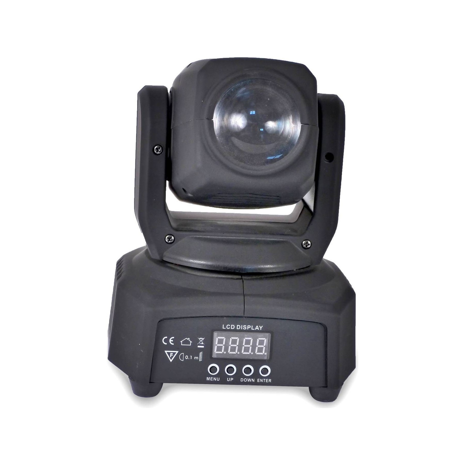 Jeu de lumières IBIZA Mini LYRE DMX A 1 LED Blanche avec EFFET