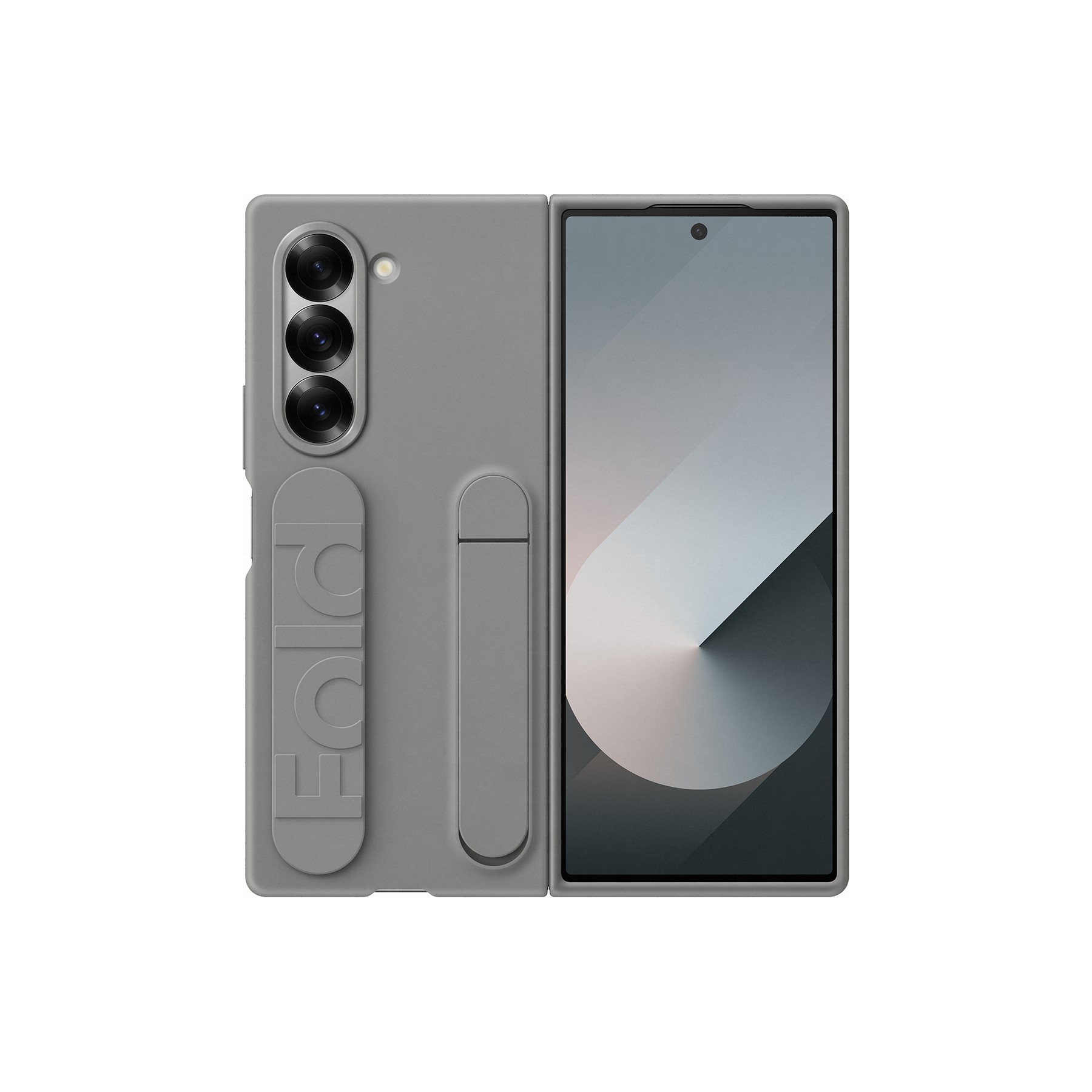 Coque SAMSUNG Z Fold6 Gris stand avec lanière