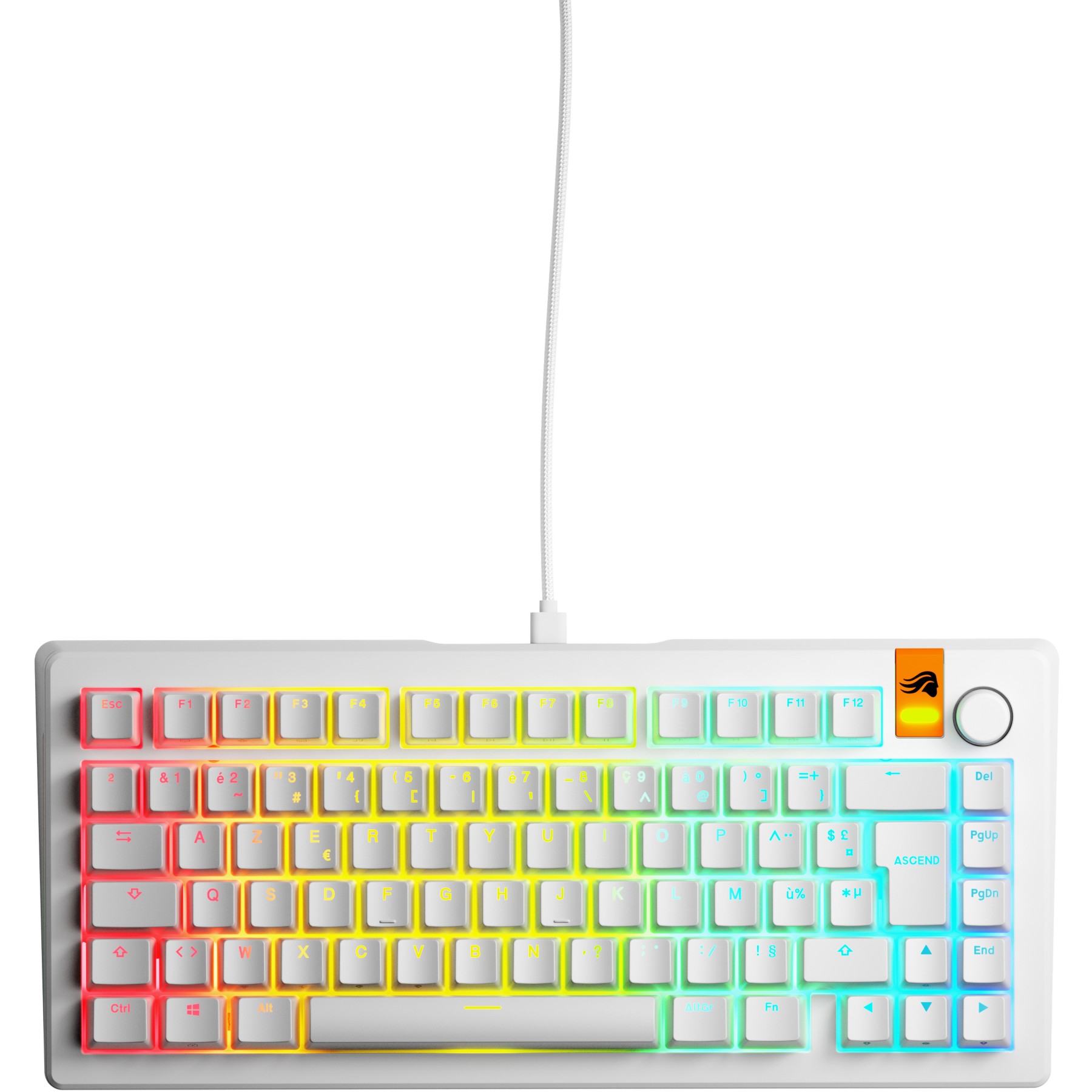 Clavier gamer GLORIOUS GMMK 3 HE 75 Blanc
