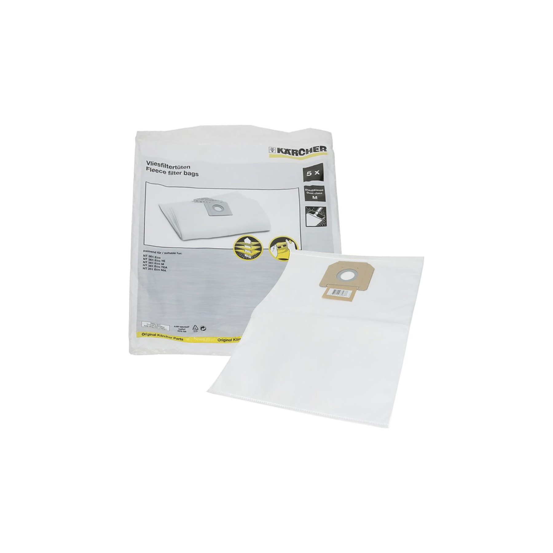 Kit de réparation KARCHER sachet filtre x 5 papier toison