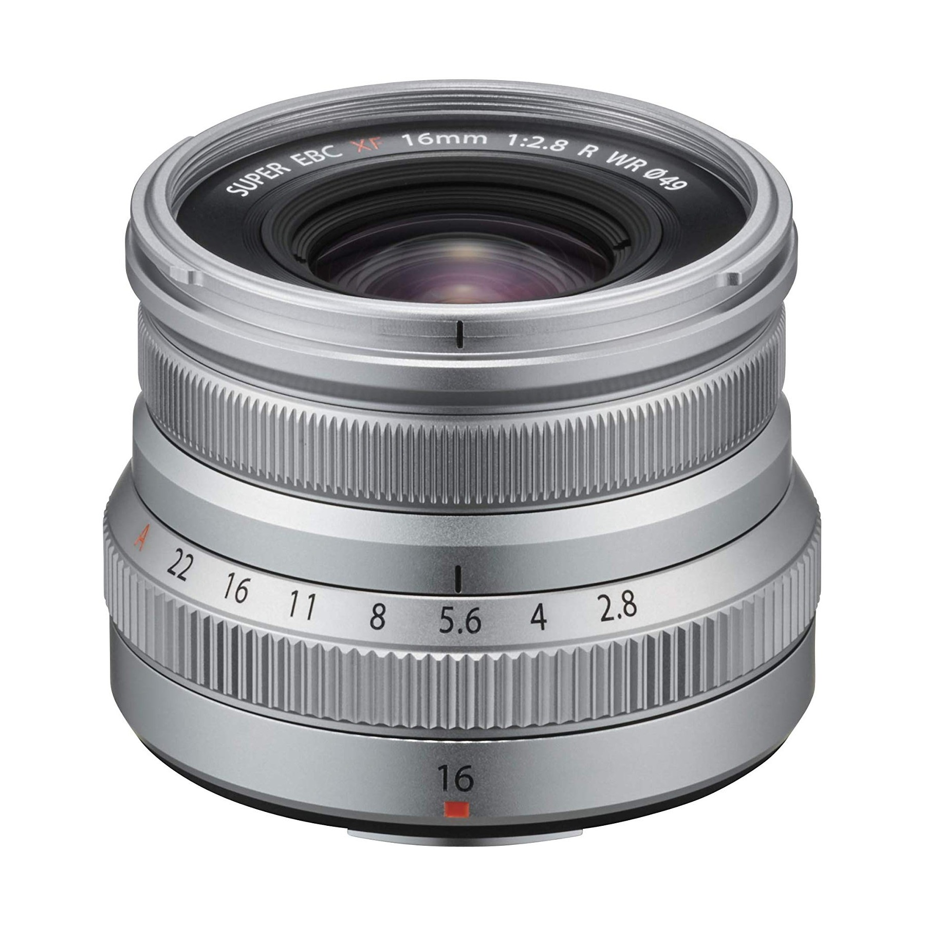 Objectif pour Hybride FUJIFILM XF16mm F2.8 R WR Silver