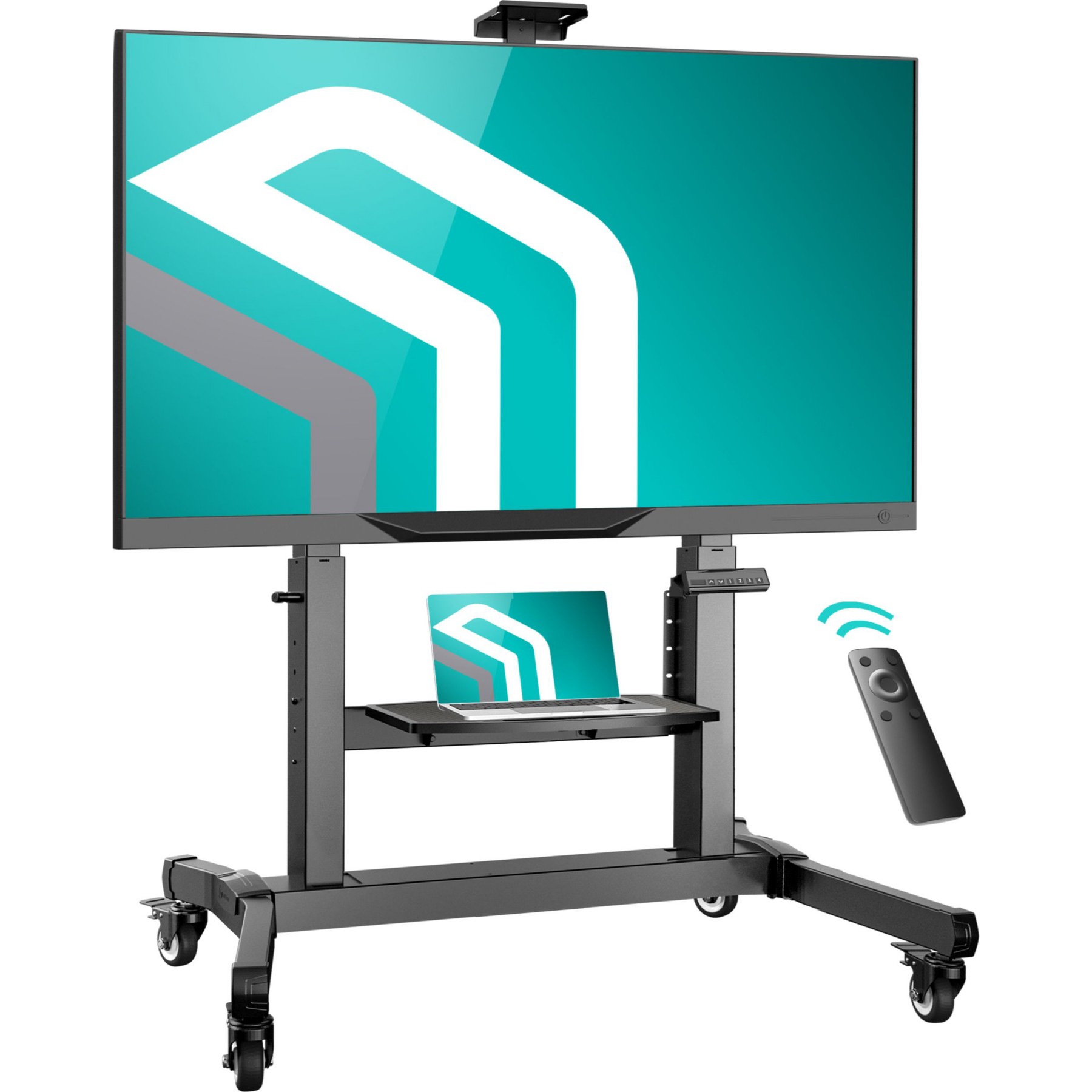Pied TV ONKRON Motorisé 50-100", 130 kg, TS1991E-B Noir