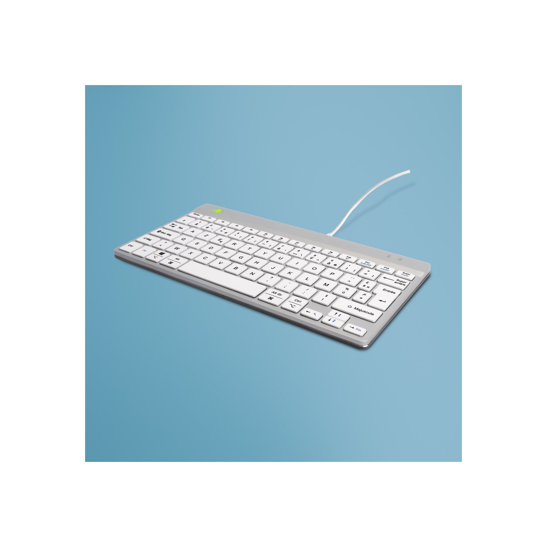 Clavier filaire R-GO-TOOLS Clavier ergonomique, FR, blanc