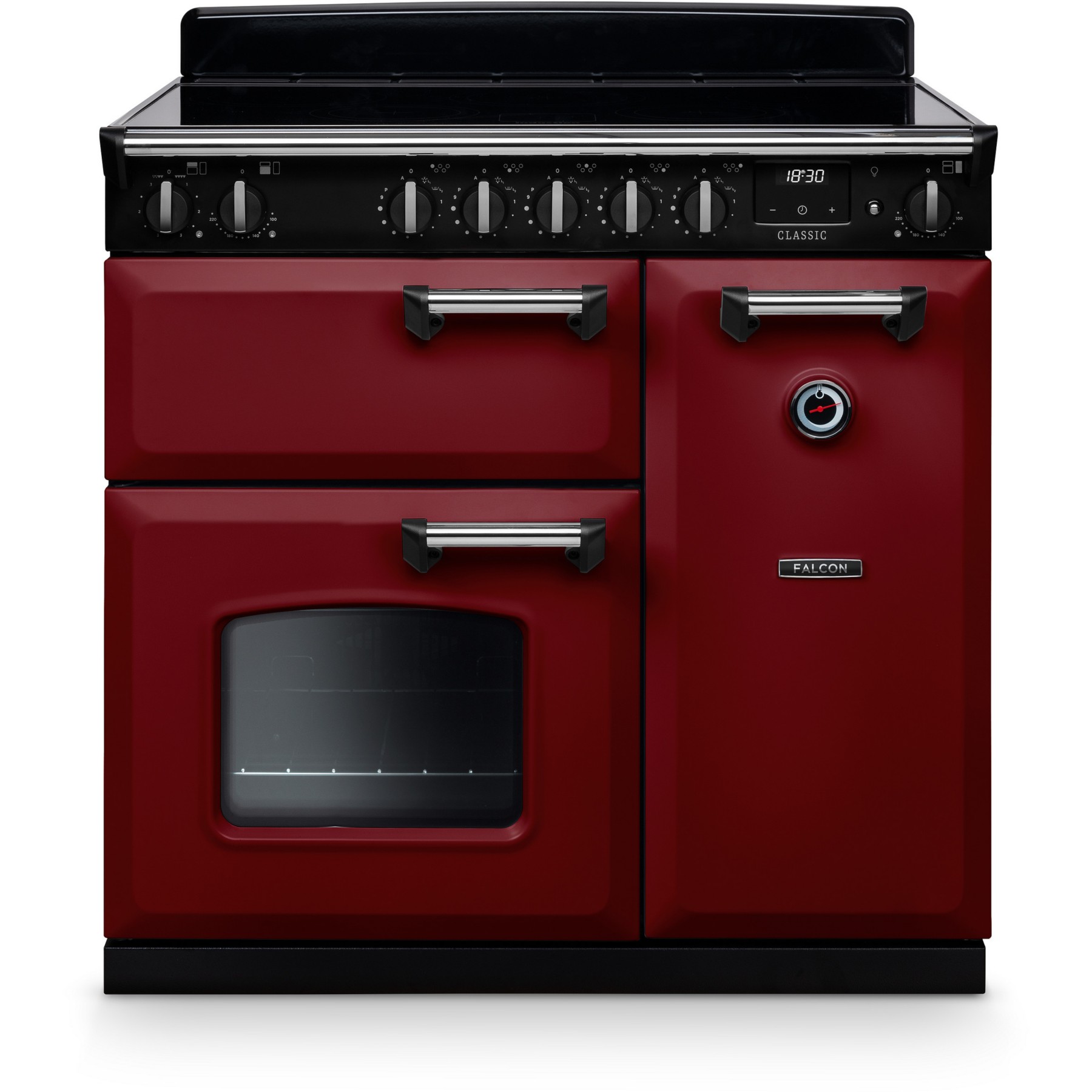 Piano de cuisson induction FALCON NGC TAB IND 90 CM BORDEAUX CHROME