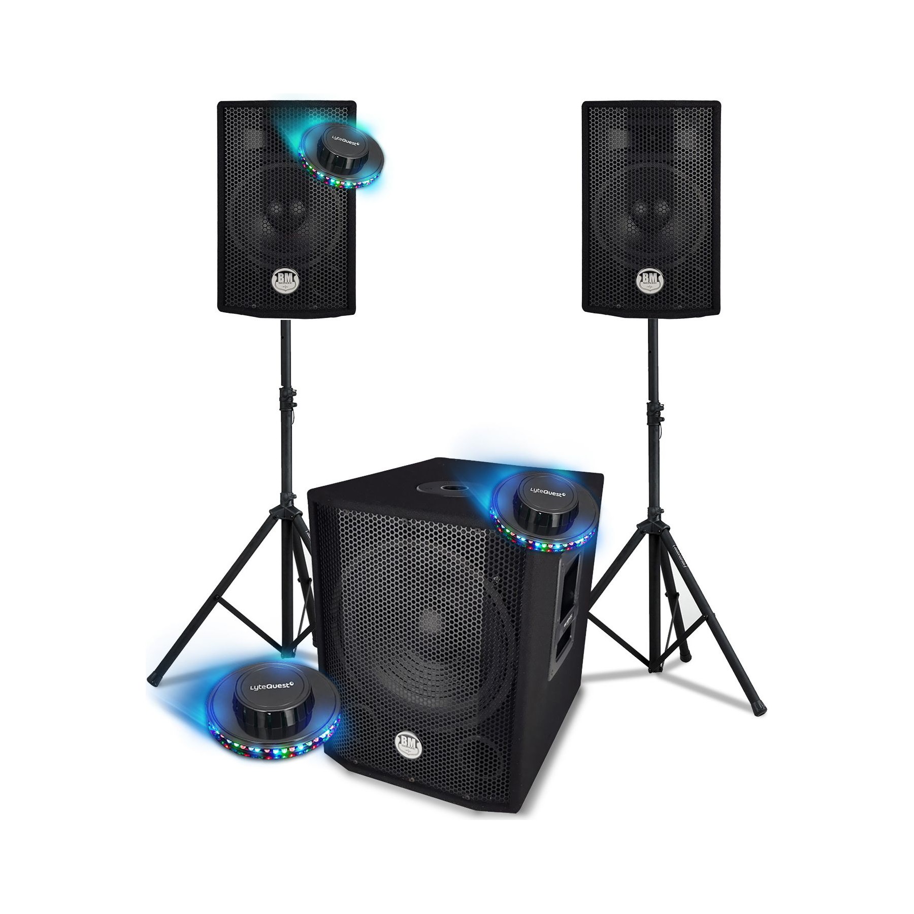 Pack sono BM SONIC tout en 1-  1000W, Caisson bi-amplifié,