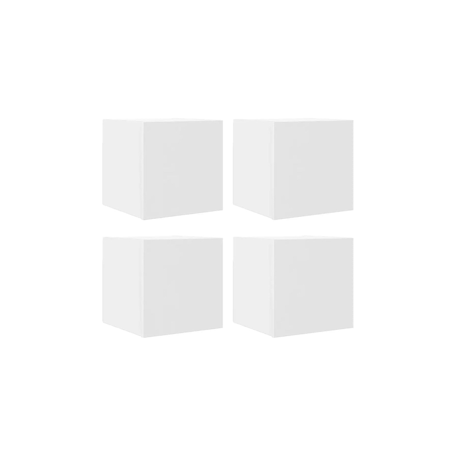 Meuble TV HELLOSHOP26 Lot de 4 meubles TV muraux design tendan