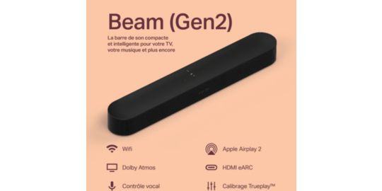 Barre de son SONOS BEAM 2 NOIR