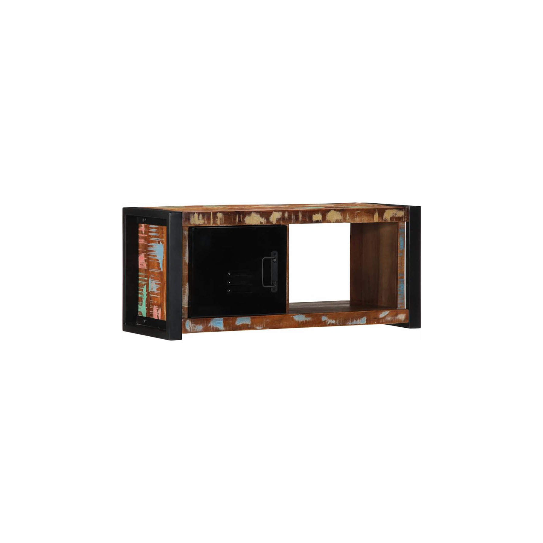 Meuble TV HELLOSHOP26 Meuble TV en bois de récupération avec g