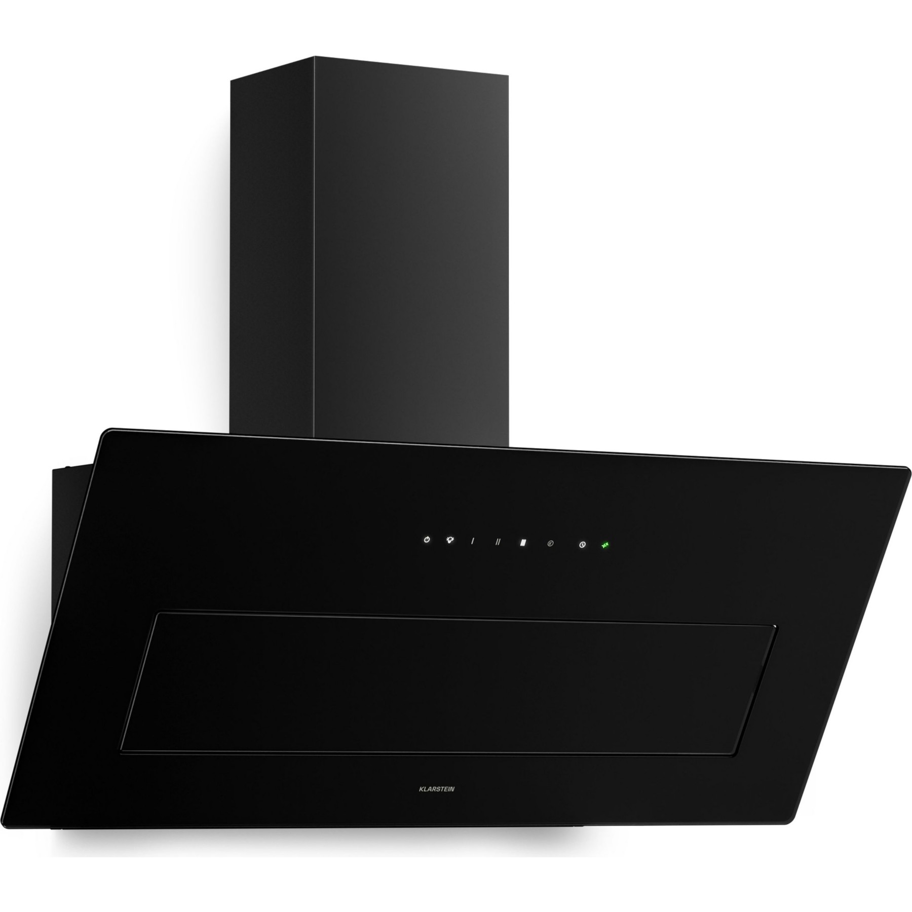 Hotte décorative murale inclinée KLARSTEIN SleekAir élégante 720 m³/h 90 cm Noir