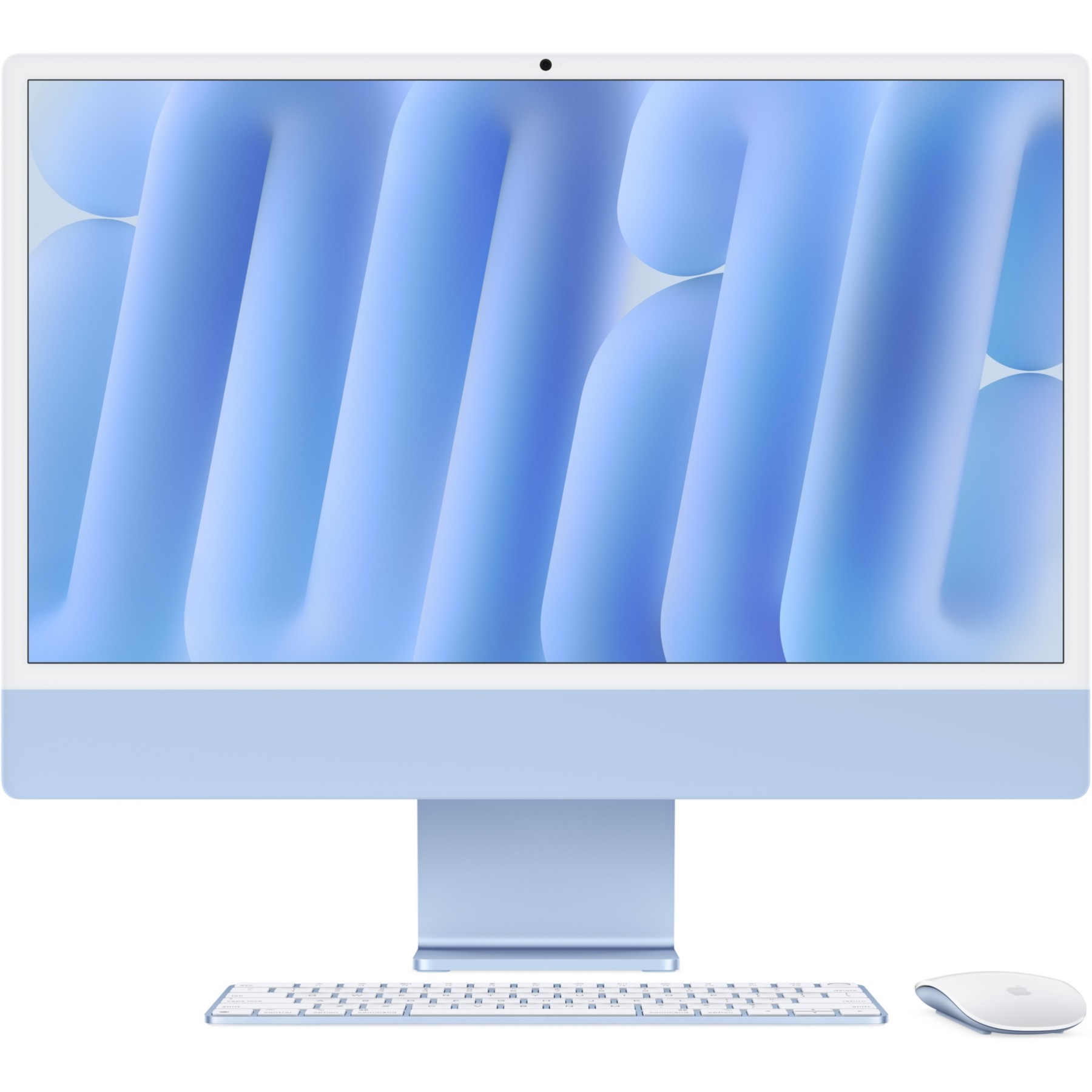 Ordinateur Apple IMAC 24" Ecran Retina 4,5K Puce M4 CPU 10 / GPU 10 coeurs Mémoire RAM 16Go Stockage 512Go SSD Bleu
