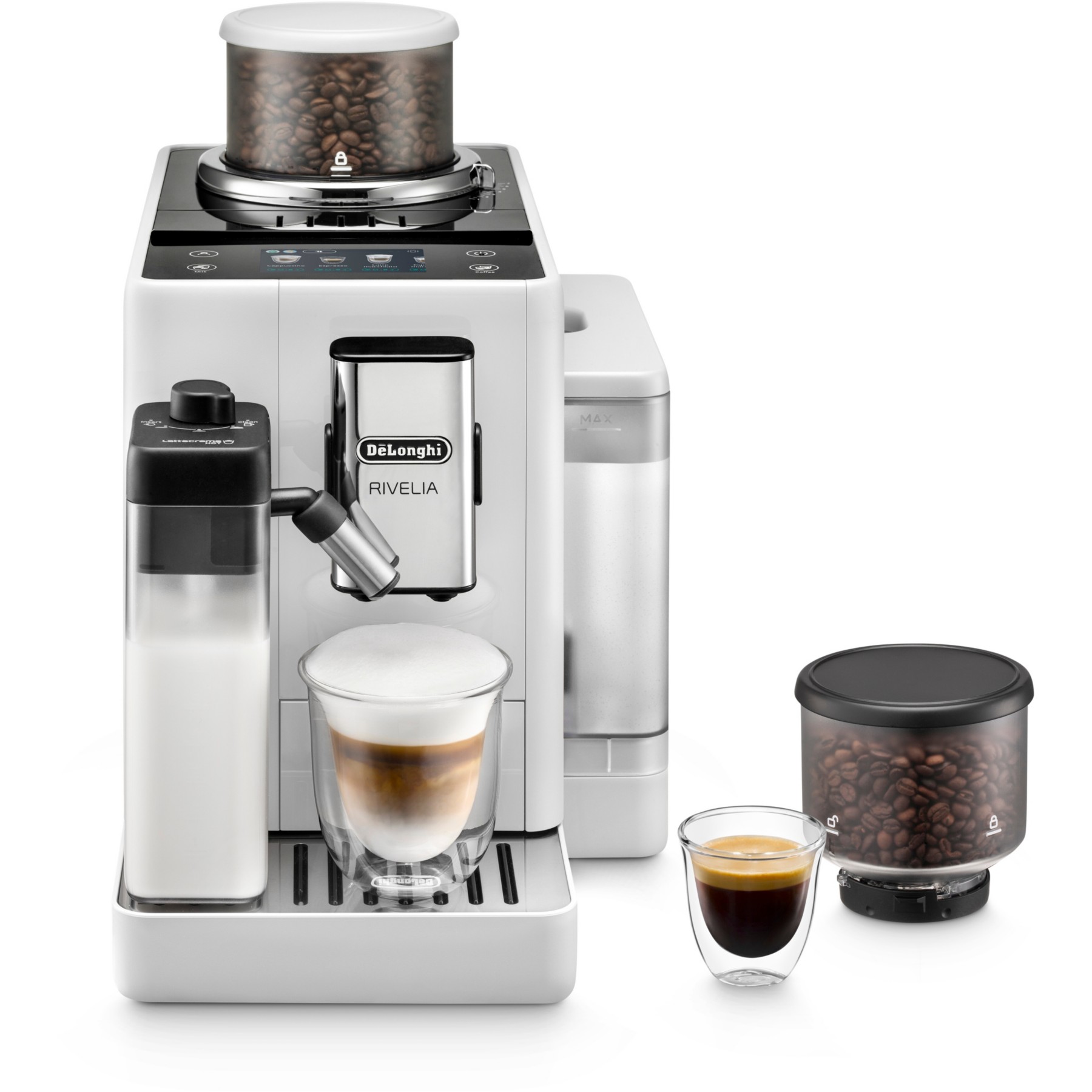 Expresso Broyeur DELONGHI FEB4455.W Rivelia Latte Blanche