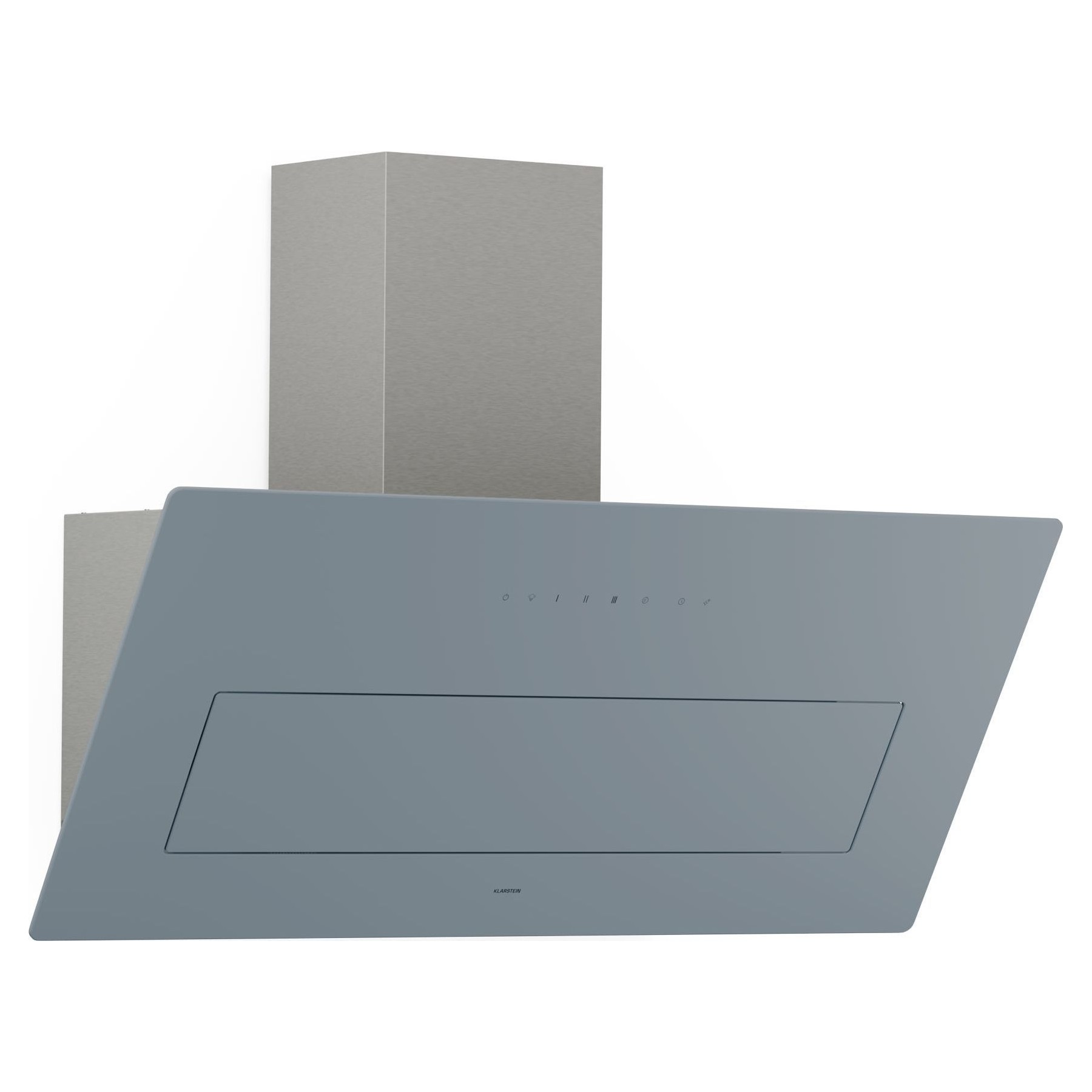 Hotte décorative murale inclinée KLARSTEIN SleekAir 90 cm A+++ 717 m³/h LED Inox