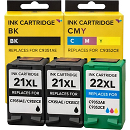 Cartouche d'encre SHOP-STORY Cartouches Compatibles HP 21XL 22XL pour