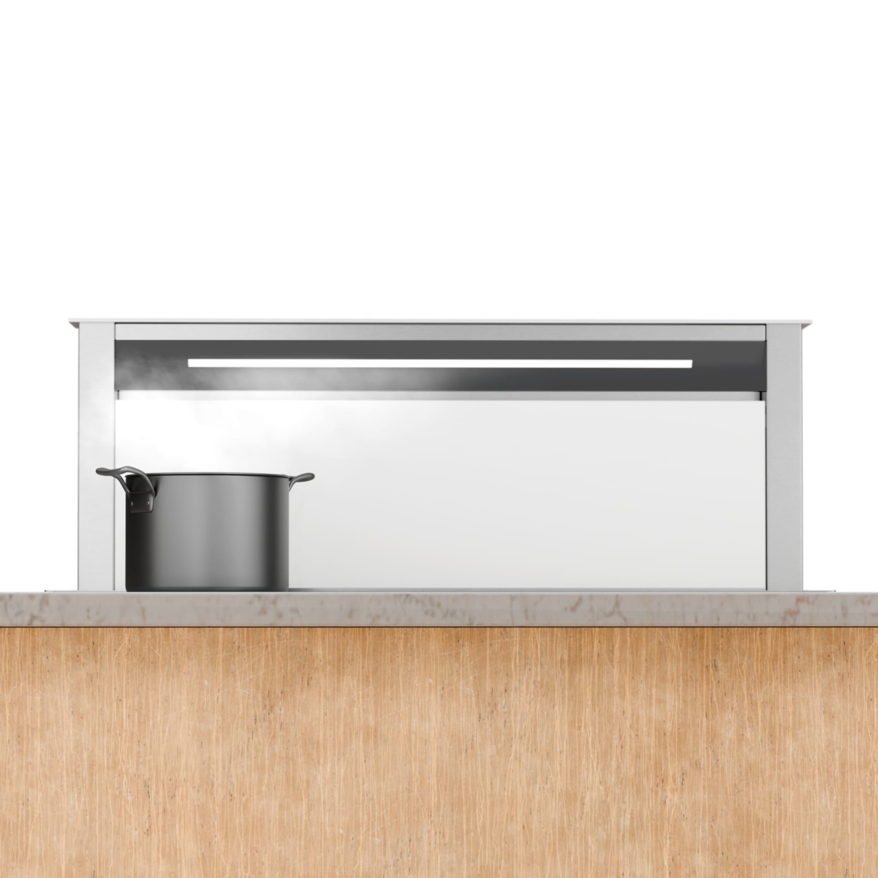 Hotte encastrable KLARSTEIN Royal Flush Escamotable 713,8m³/h Blanc