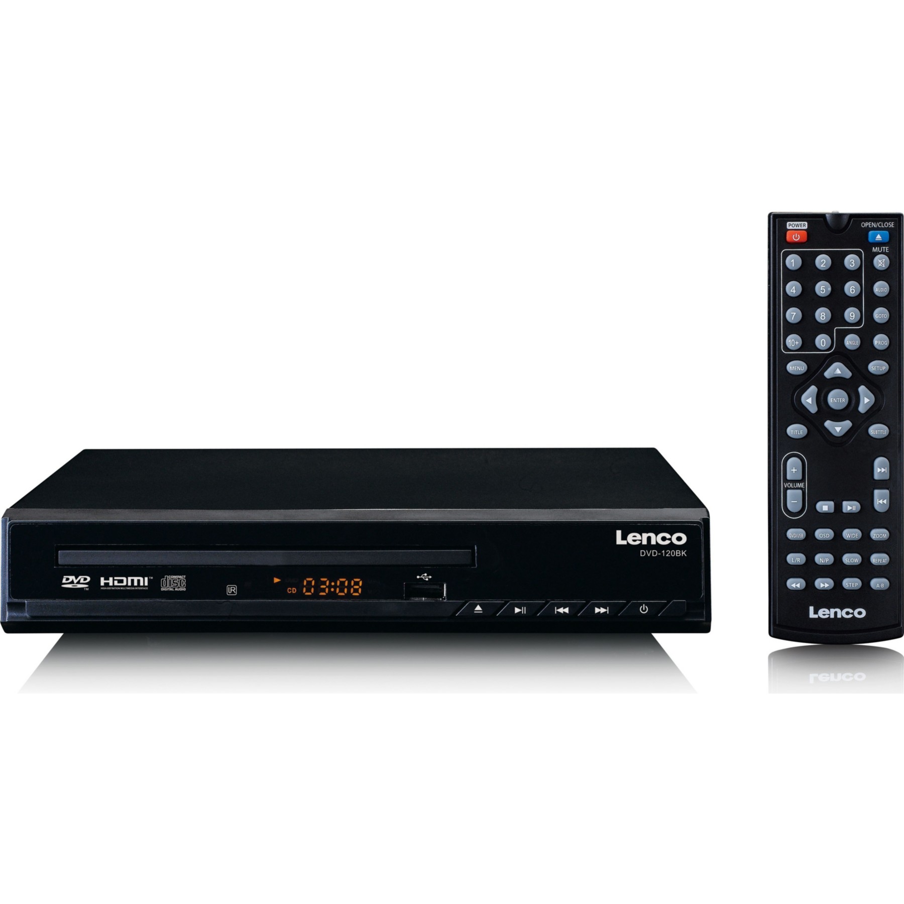 Lecteur DVD portable LENCO DVD-120BK