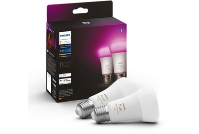 Ampoule LED connectée PHILIPS HUE W&C E27 75W x2