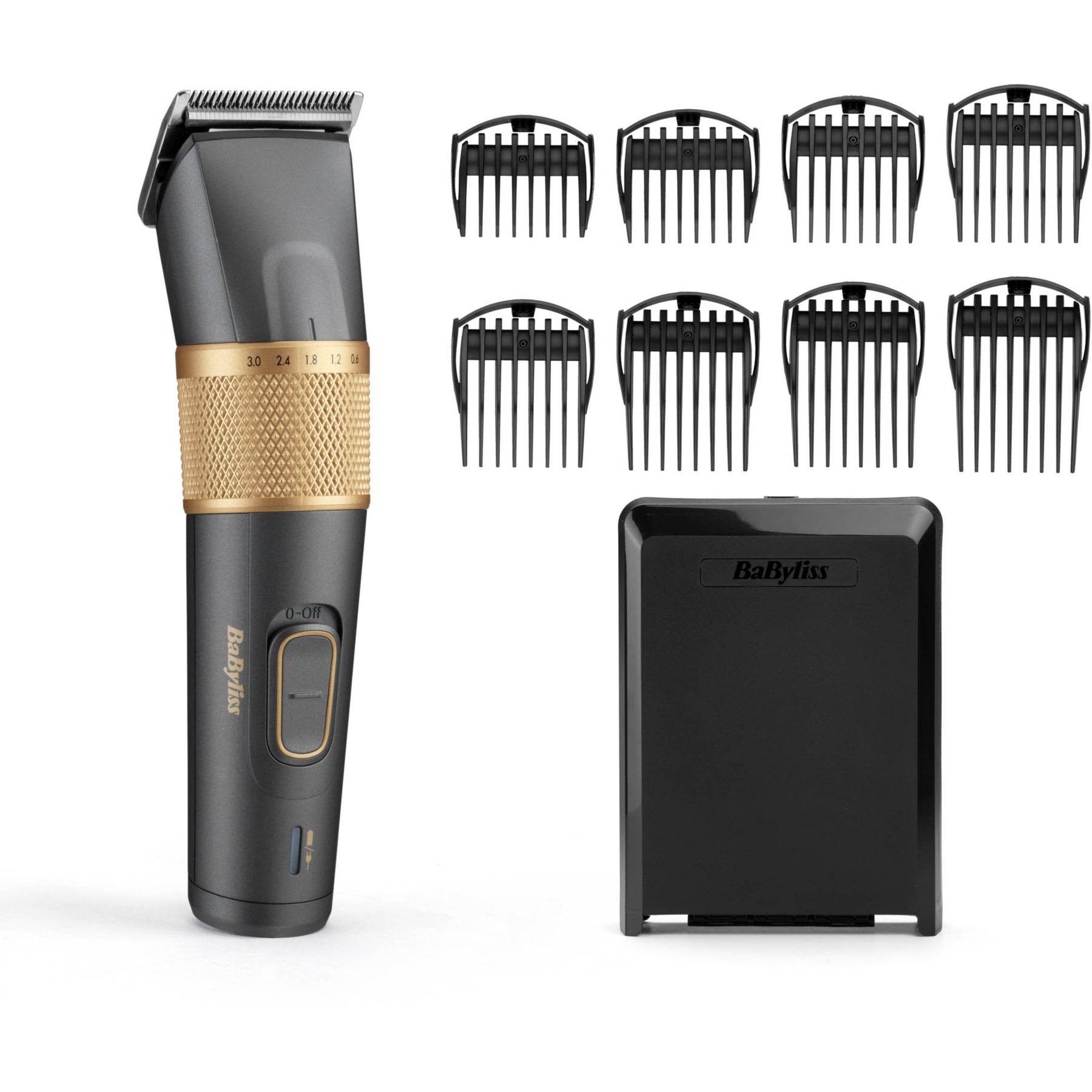 Tondeuse cheveux BABYLISS E987E Graphite Precision, 27 hauteurs de coupe, précision 0,5 mm, autonomie 160 mn