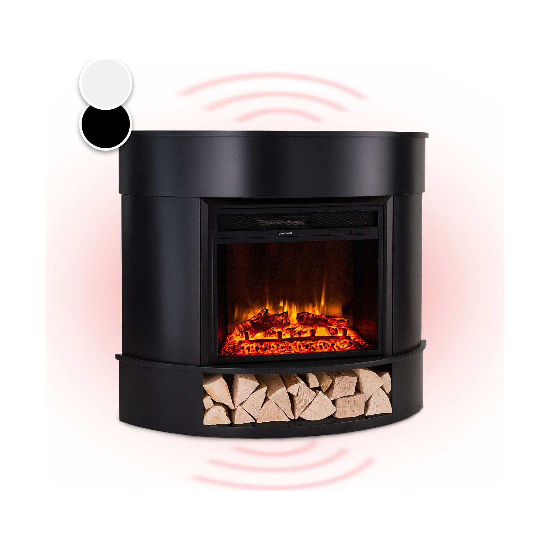 Chauffage électrique KLARSTEIN Loloru 900/1800 W télécommande Noir