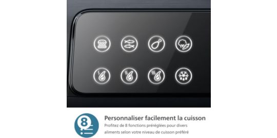 Grille-viande PHILIPS HD6307/70 Grill Série 7000 noir, sonde cuisson, plaques amovibles 29x26 cm, 2200 W