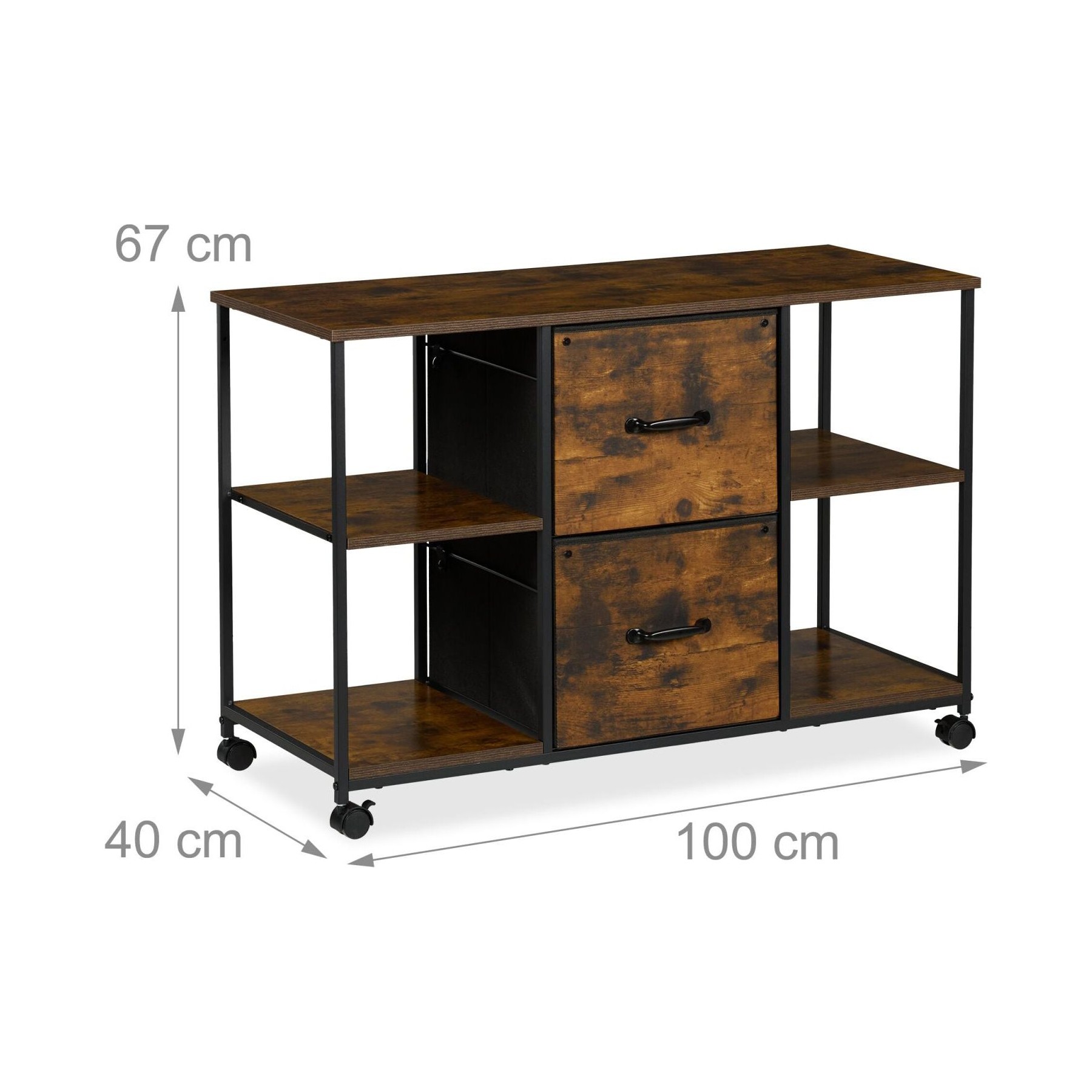 Armoire HELLOSHOP26 Caisson mobile à roulettes pratique bure