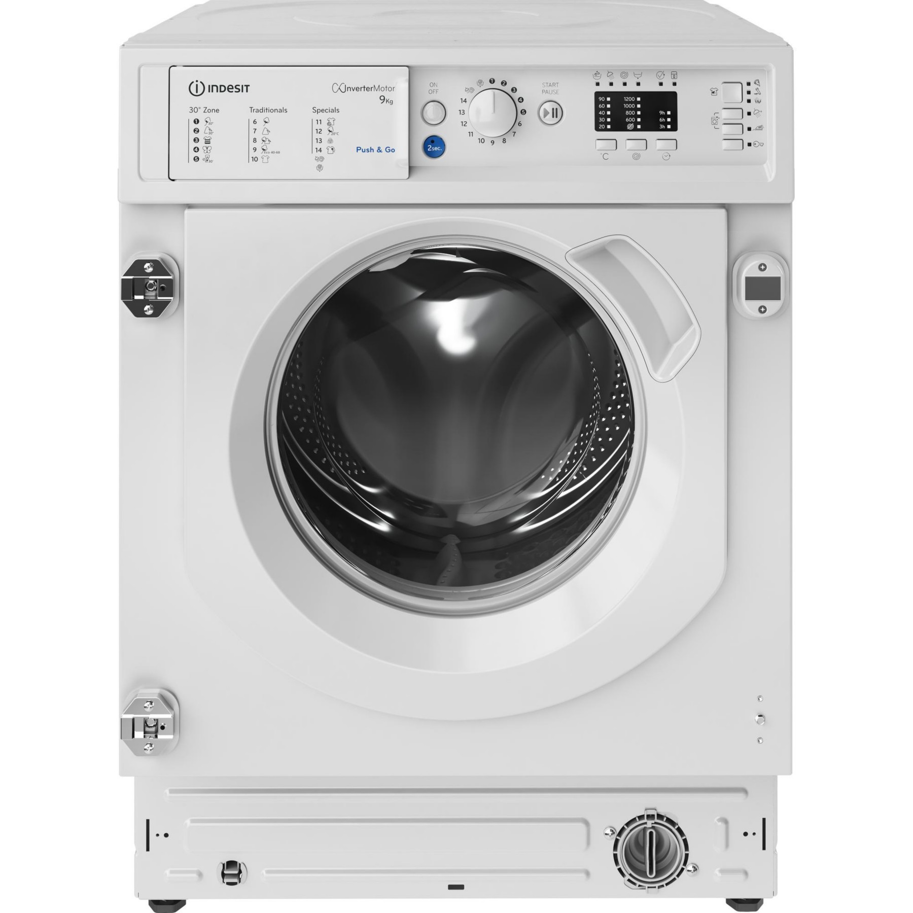 Lave linge hublot encastrable INDESIT BIWMIL9146FR - 9 kg - 1400 tr/min - Classe A - Moteur induction