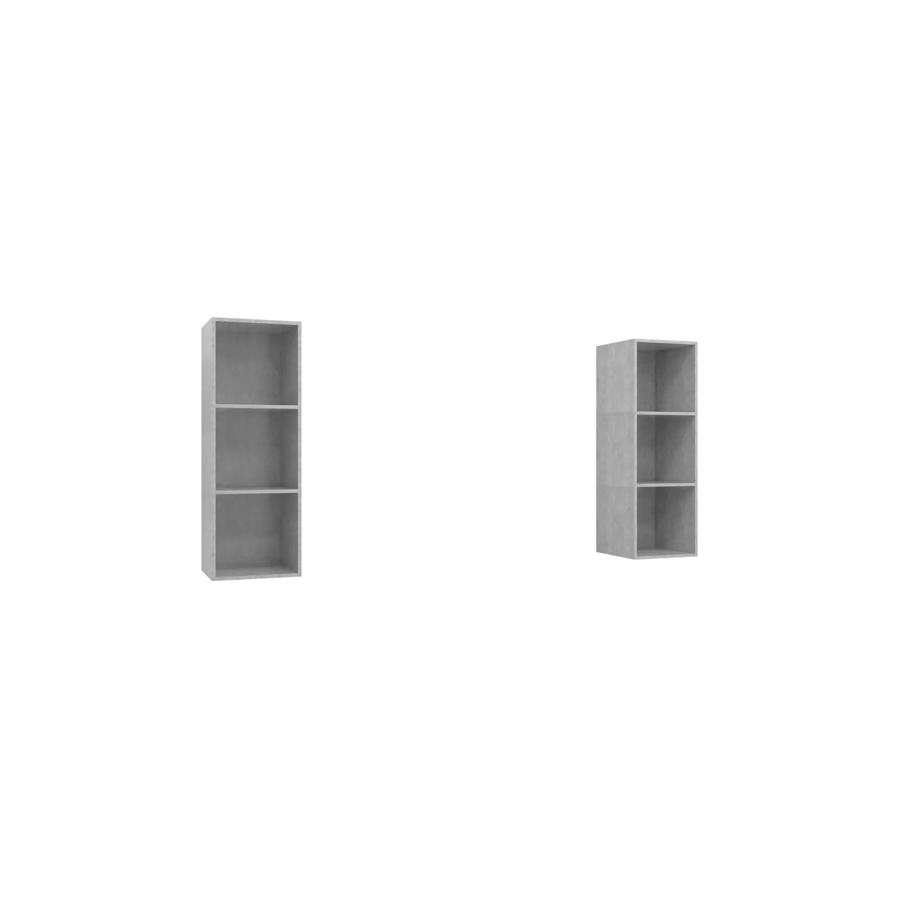 Meuble TV HELLOSHOP26 Lot de 2 meubles TV muraux avec rangemen