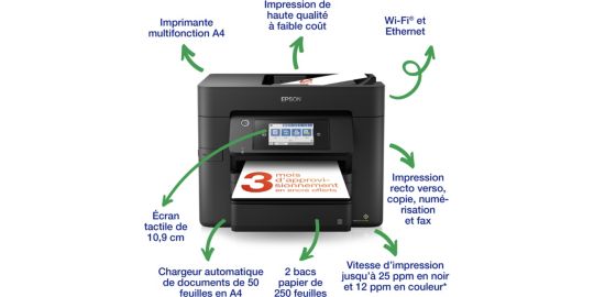 Imprimante jet d'encre EPSON WorkForce WF-4830DTWF
