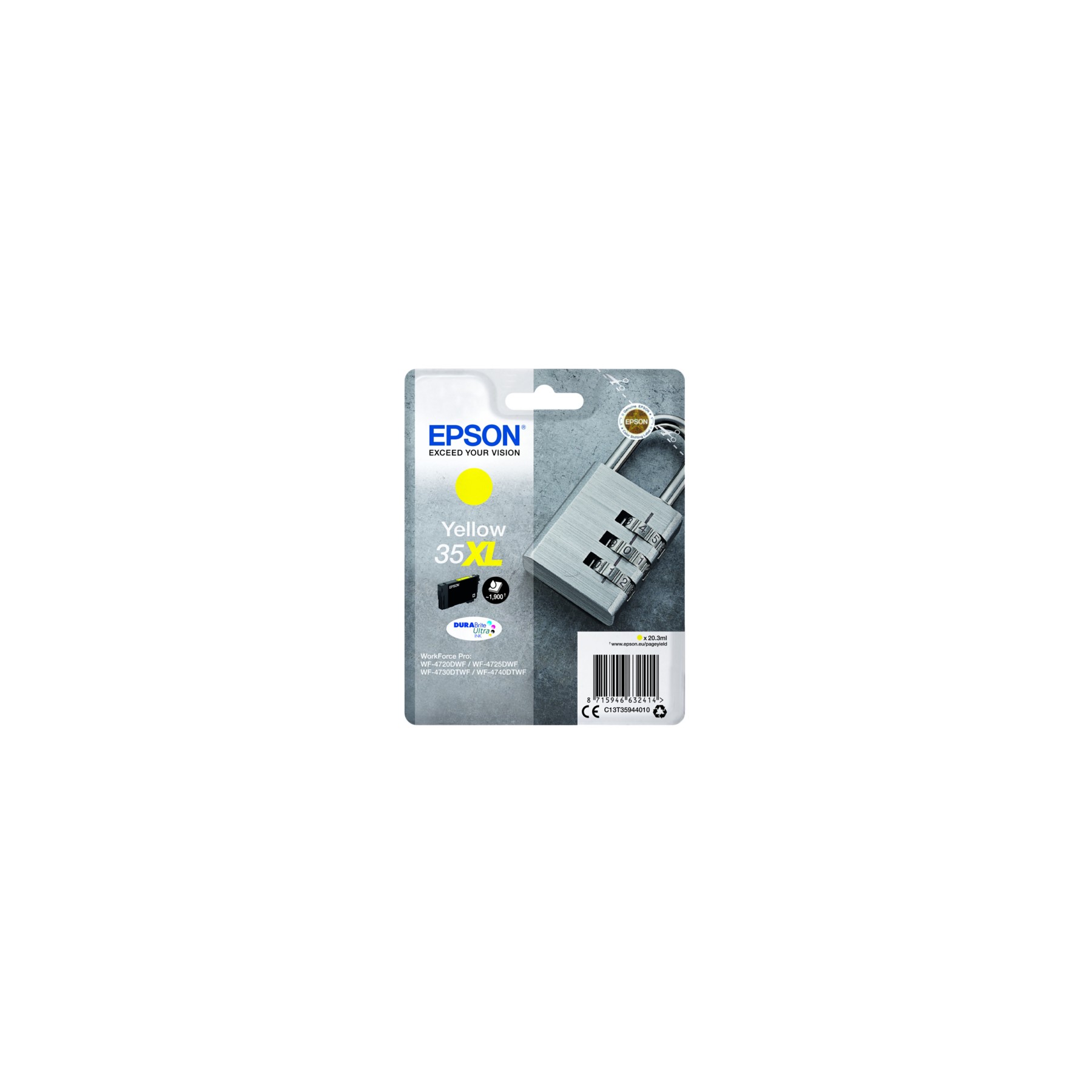 Cartouche d'encre EPSON T3594 Jaune XL Série Cadenas