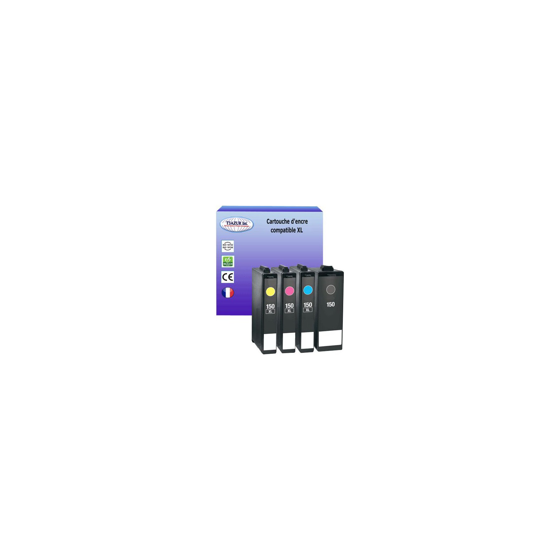 Cartouche d'encre T3AZUR pour Lexmark 150 XL (pack 4)