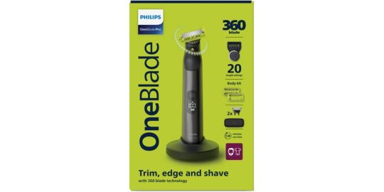 Tondeuse multi usages PHILIPS OneBlade QP6652/61, molette réglable, 20 hauteurs de coupe, précision 0,4 mm, autonomie 120 mn