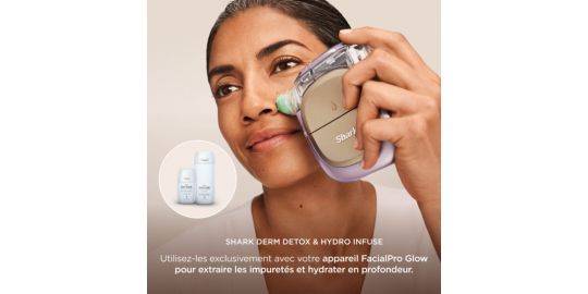 Coffret soin du visage SHARK de soins FacialPro Glow : exfoliant