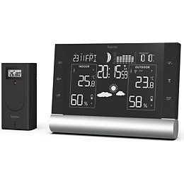 Station météo HAMA "Black Line Plus", noire