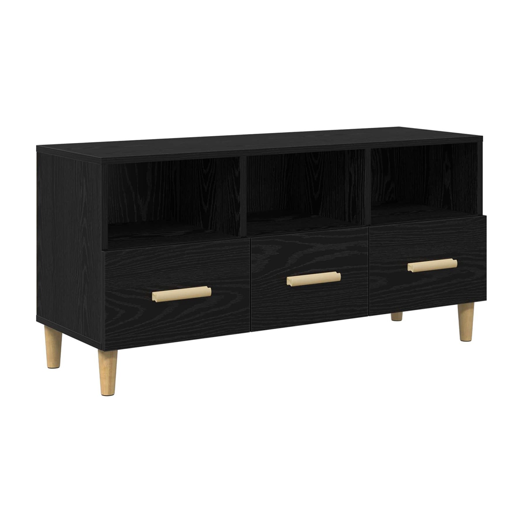 Meuble TV HELLOSHOP26 Meuble TV rectangulaire moderne avec ran