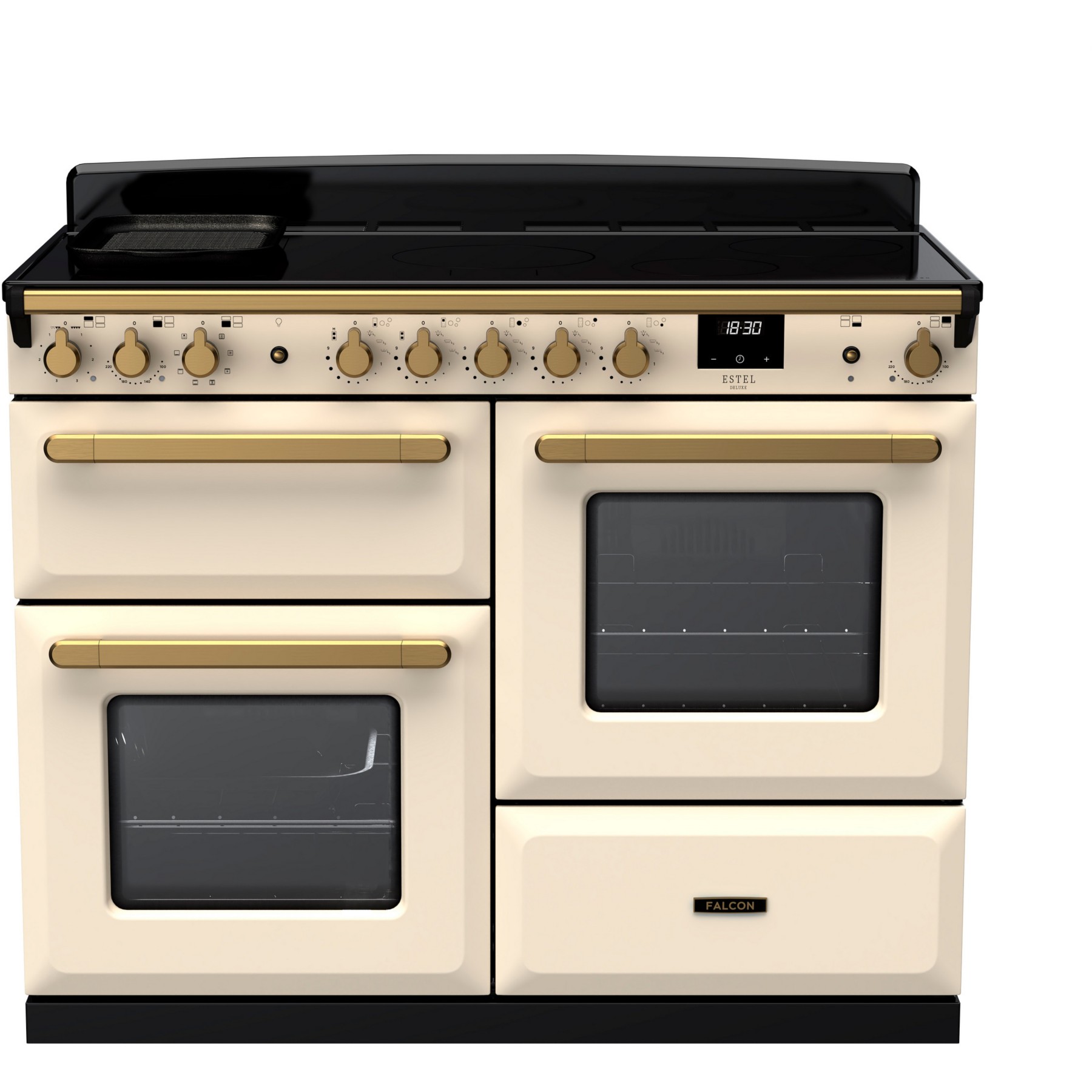 Piano de cuisson induction FALCON ESTEL DELUXE OCTAB IND 110 CM CREME PAST