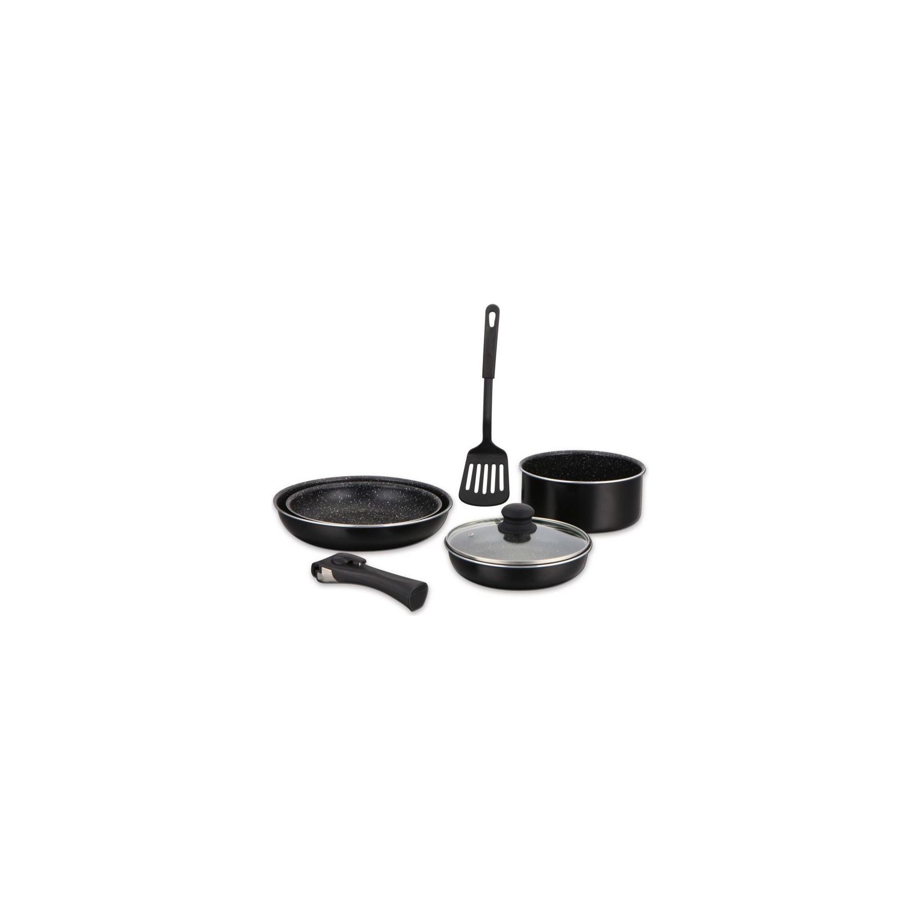 Batterie de cuisine HERZBERG HG8090-7-BK