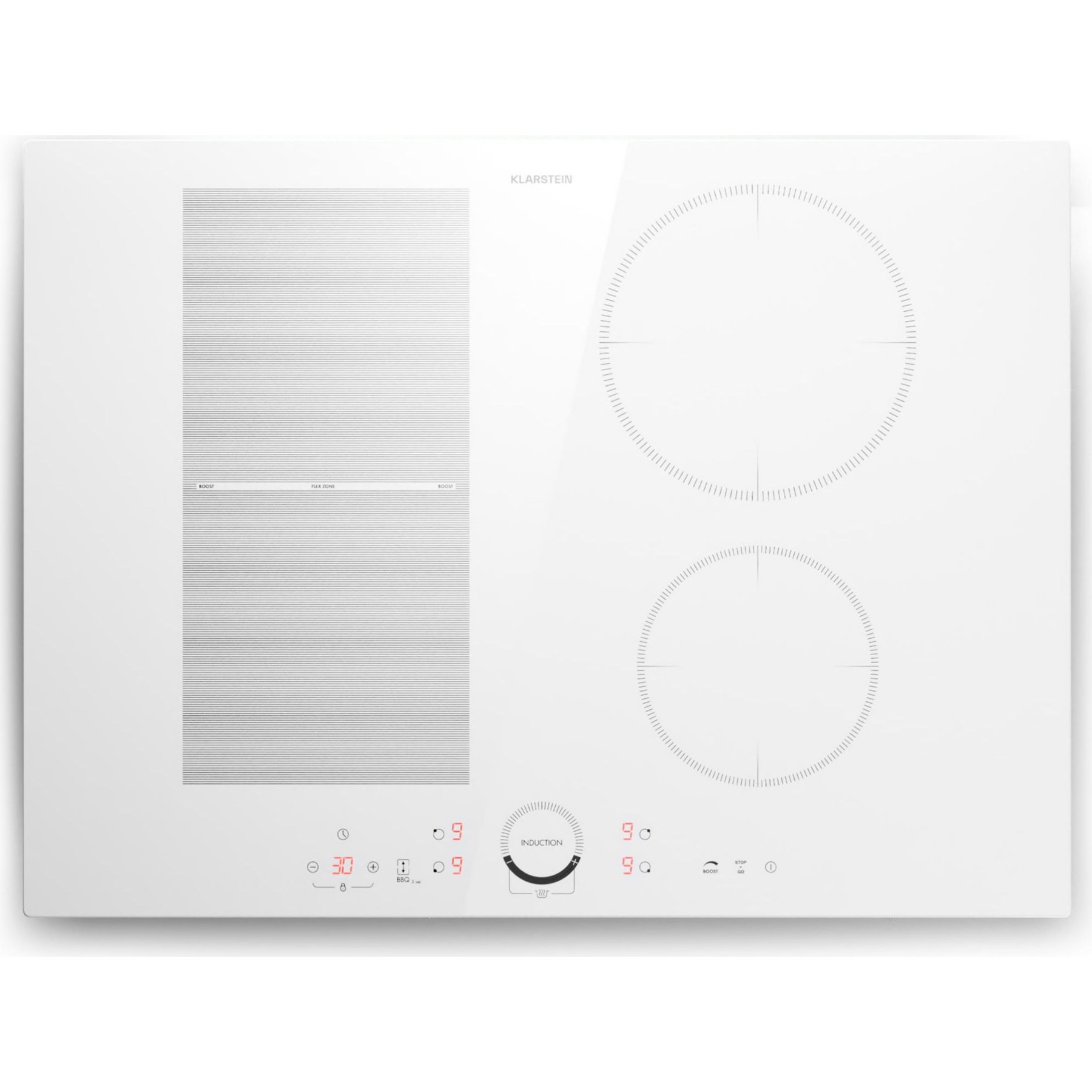 Plaque induction KLARSTEIN Delicatessa 70 cm 4 zones 7000W blanc