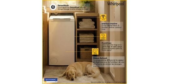 Lave linge top WHIRLPOOL TW621CSILENCEFR