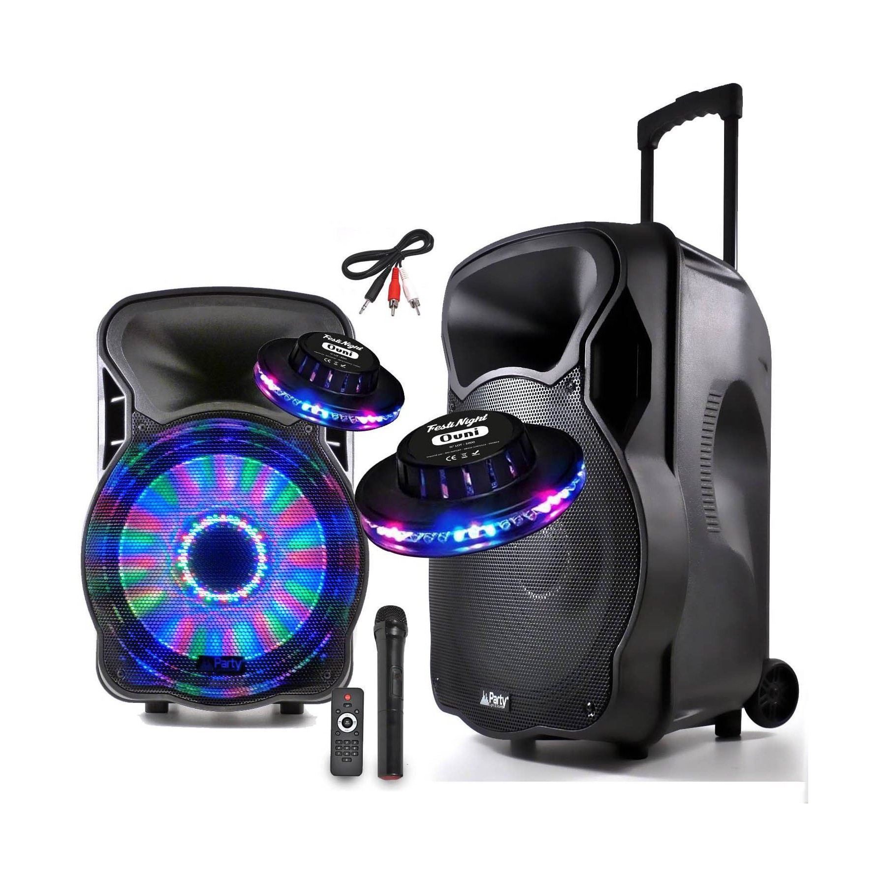 Pack sono PARTY LIGHT&SOUND Enceinte Karaoké PARTYSOUND sur batterie