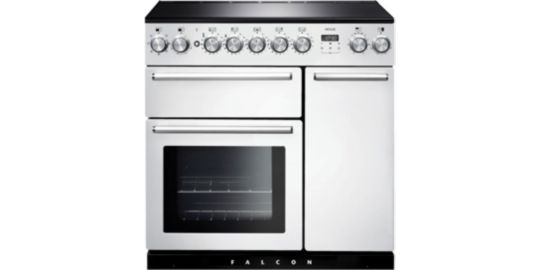 Piano de cuisson induction FALCON NEXUS 90 BLANC CHROME SATINÉ