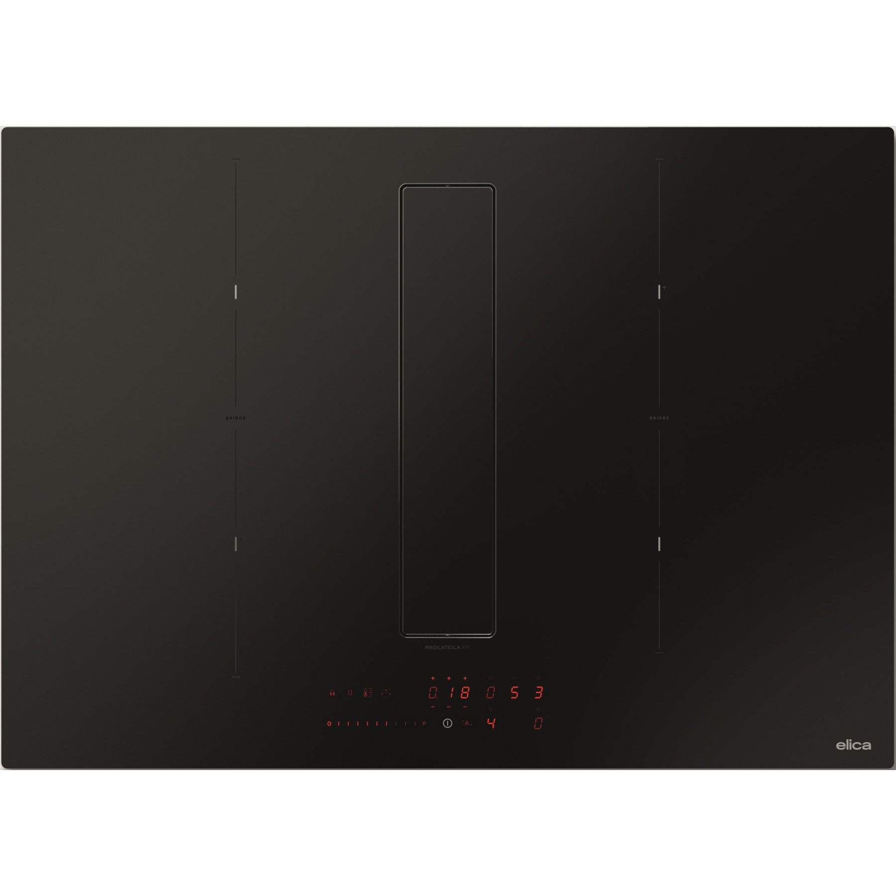 Plaque induction aspirante ELICA FIT PRO 72 RAW noir mat anti rayures