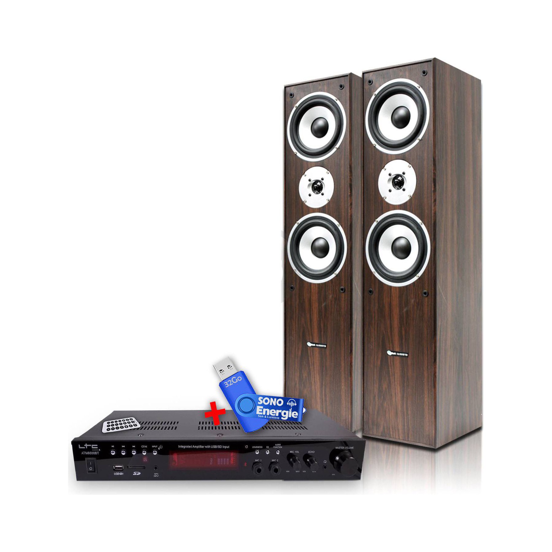 Pack enceinte Home Cinéma EVIDENCE ACOUSTICS Pack Hifi / Home-Cinéma WH amplificateur