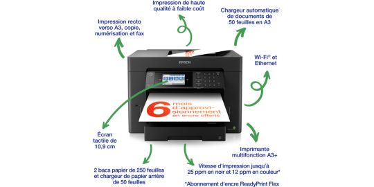 Imprimante jet d'encre EPSON WorkForce WF-7840DTWF