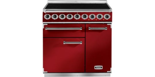 Piano de cuisson induction FALCON Semi Pro DELUXE 90 ROUGE CERISE NICKEL