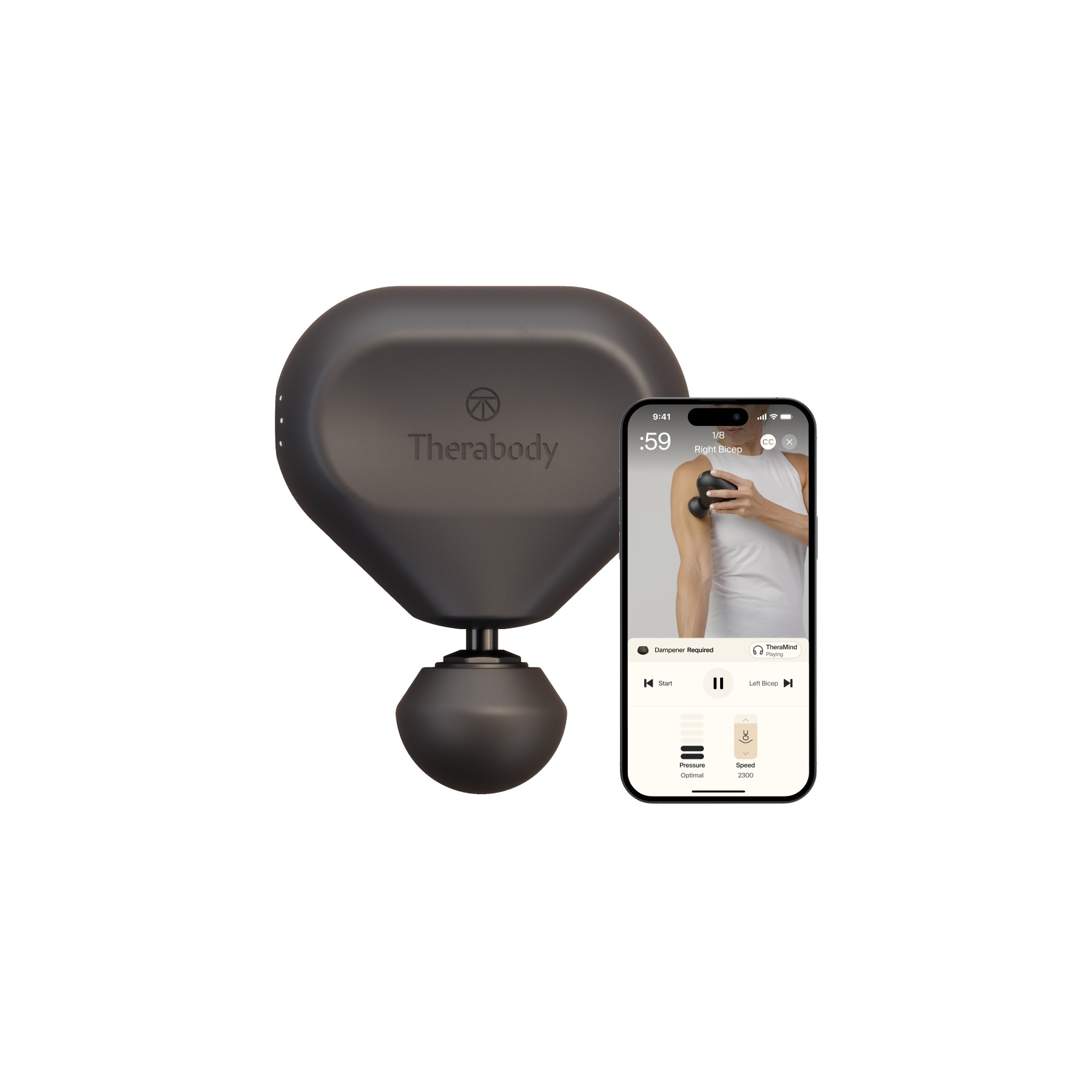 Pistolet de massage THERABODY Mini 3.0 Noir