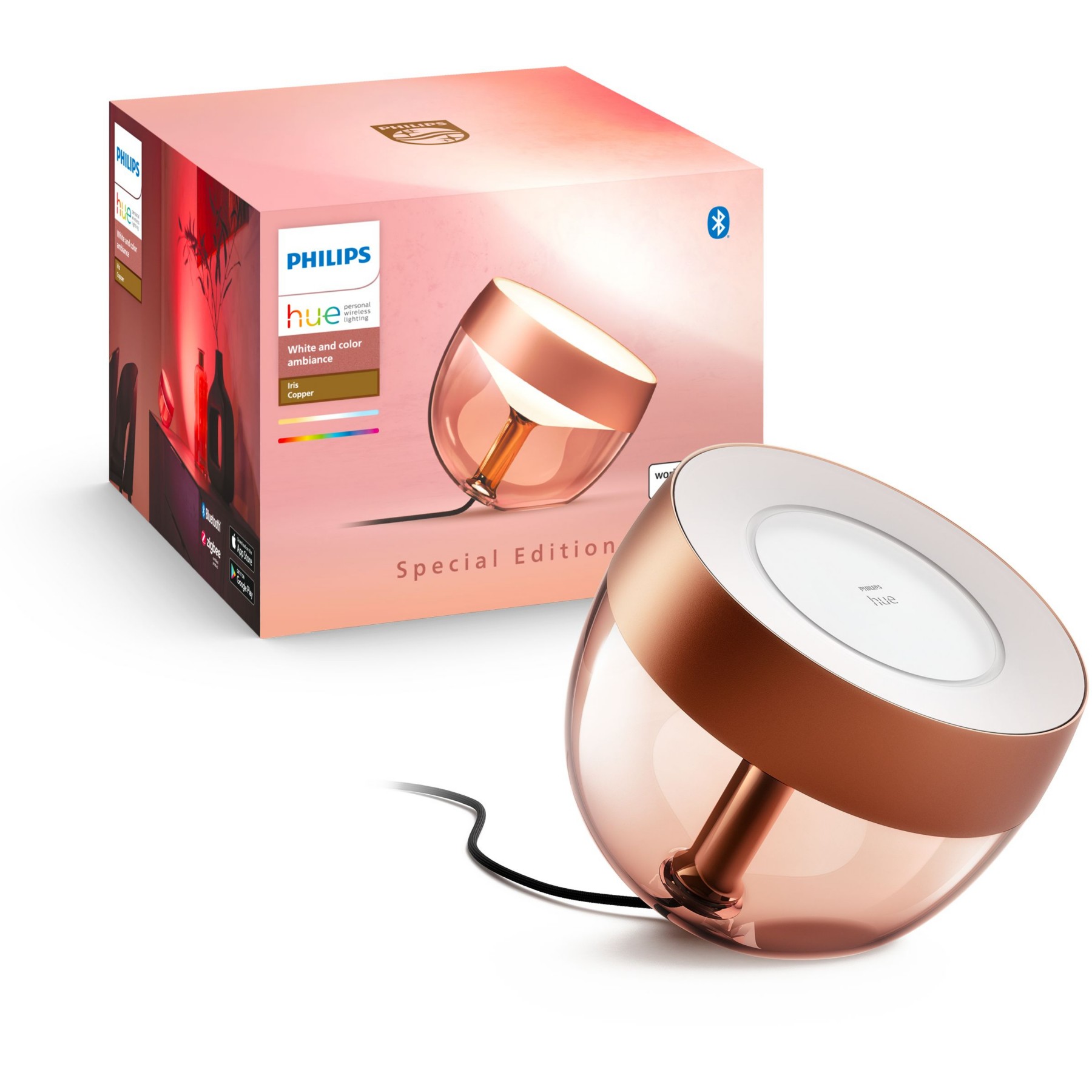 Lampe connectée PHILIPS HUE W&C Iris copper Ed. spéciale