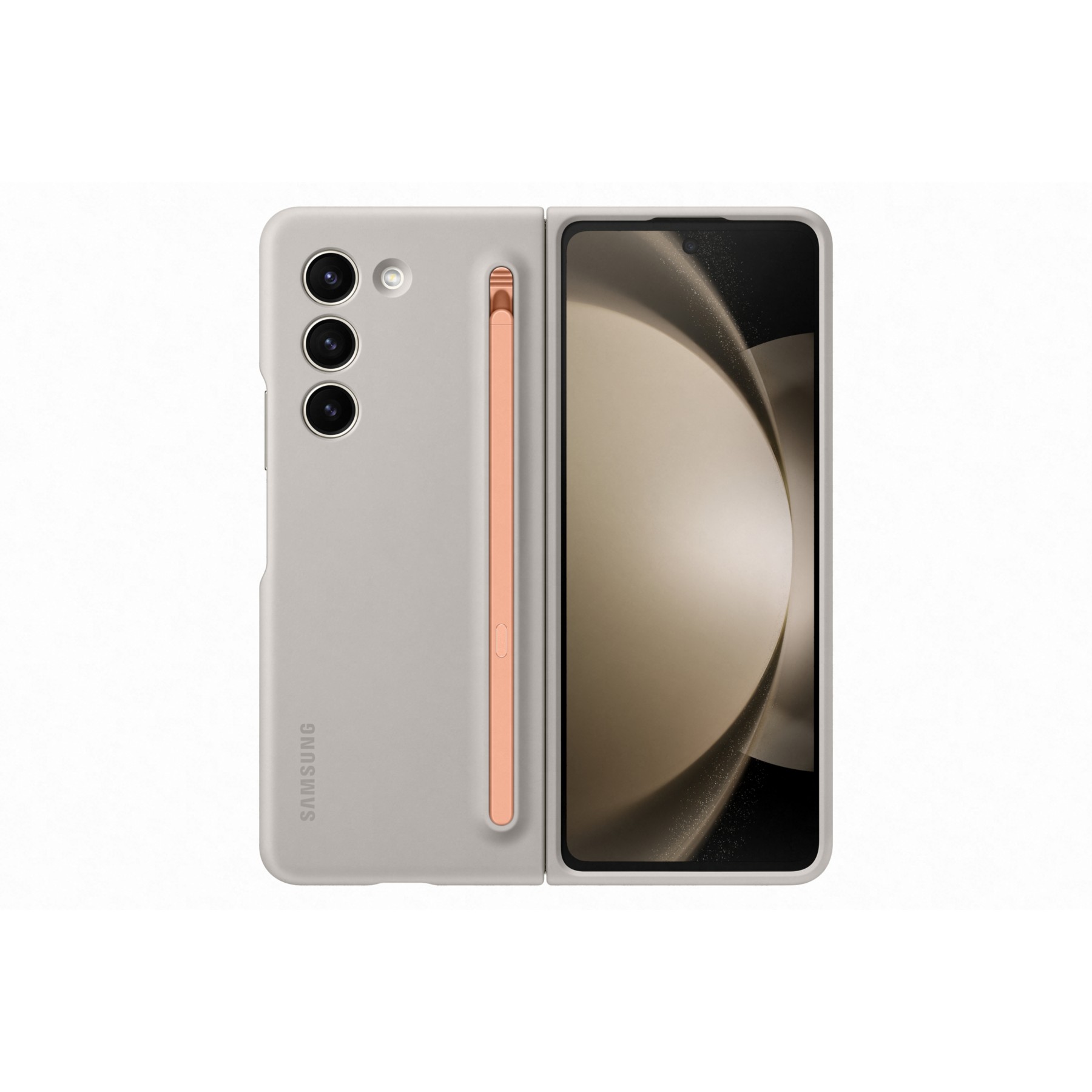 Coque SAMSUNG Z Fold 5 S pen intégré Crème