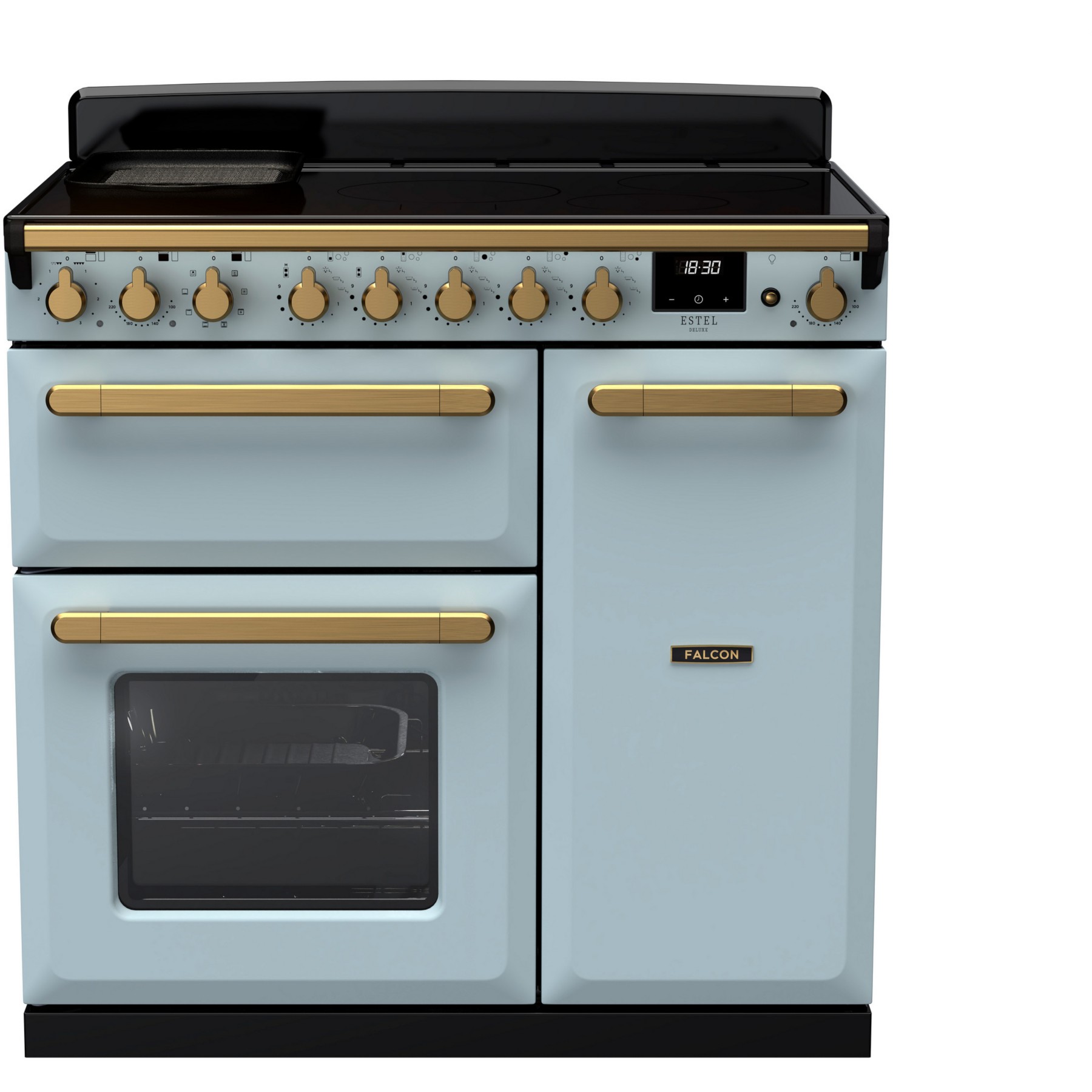 Piano de cuisson induction FALCON ESTEL DELUXE TAB IND 90 CM BLEU PASTEL L