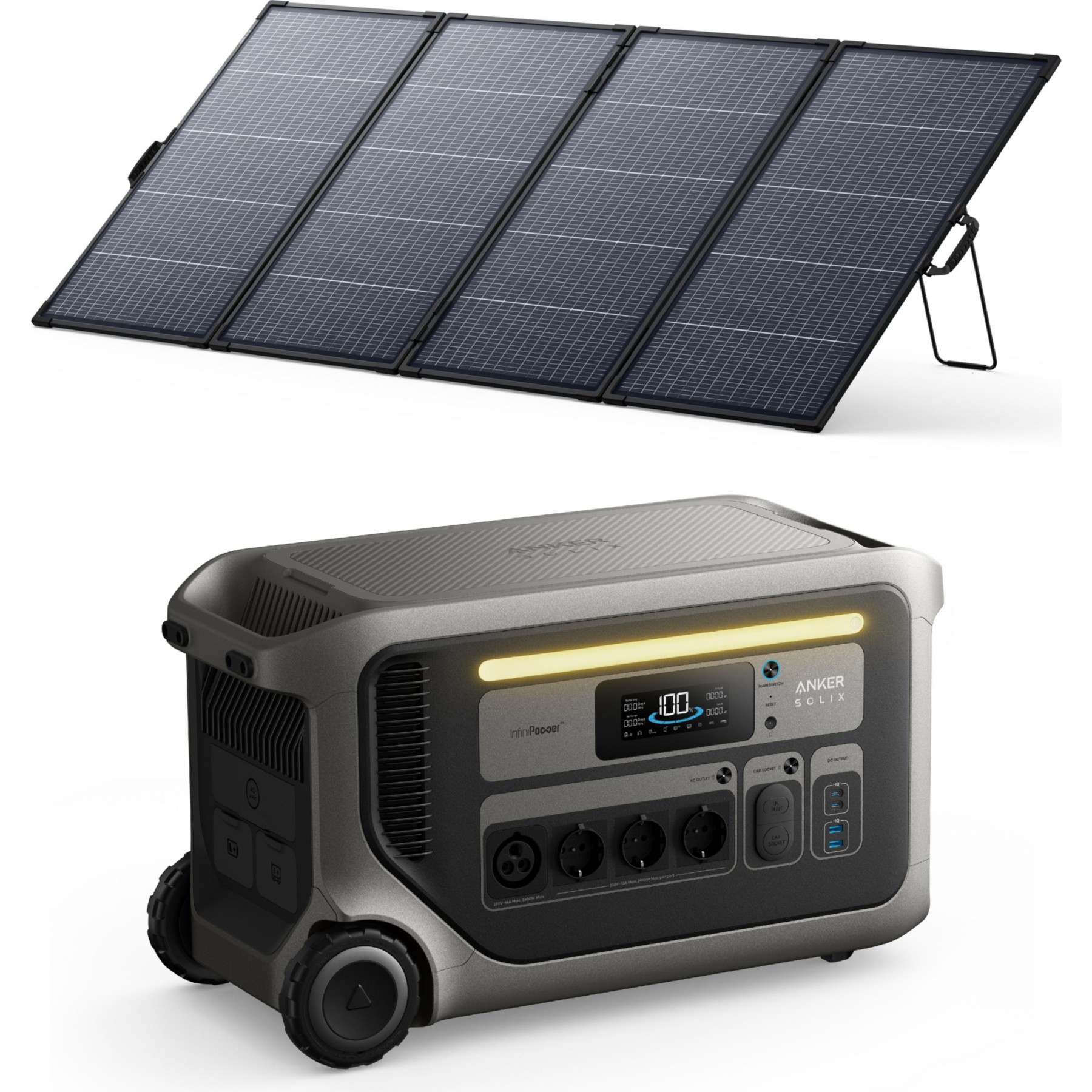 Batterie nomade ANKER SOLIX KIT F3000+PS400 Bifacial