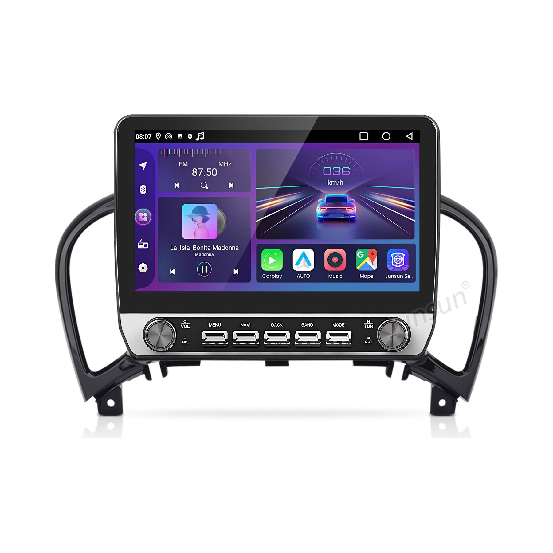 Autoradio connecté JUNSUN pour Nissan Juke 2010-2014 64G Carplay